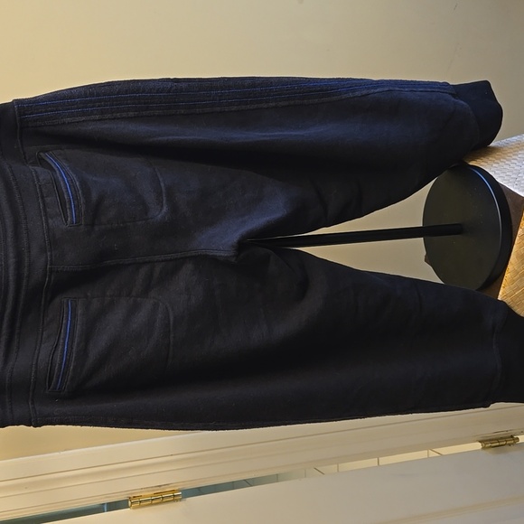 Athleta Black With Blue Stripes Down Side Of The Pants - Picture 2 of 6